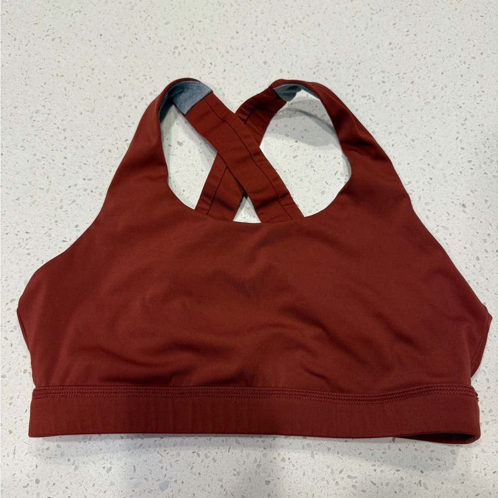 Born Primitive Essential Cross-Back Sports Bra - Rust Red Small